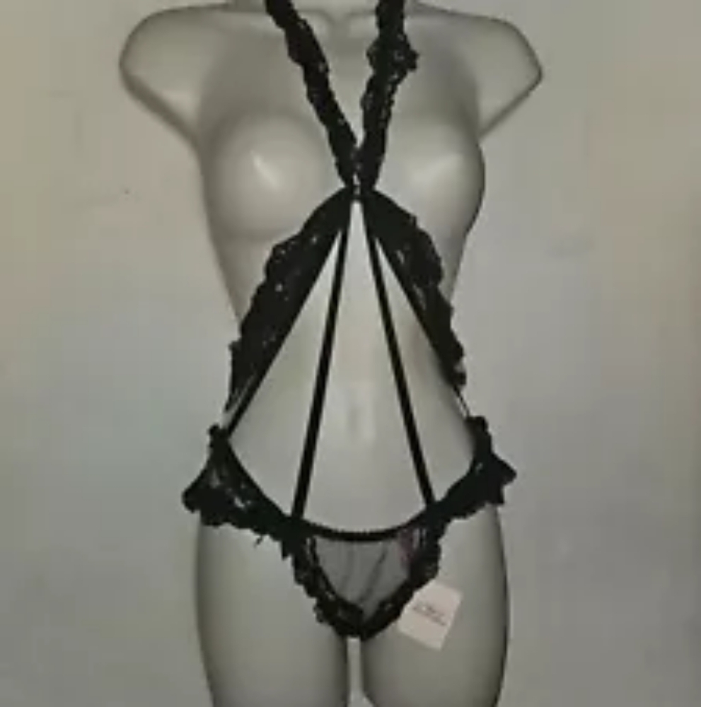 Agent Provocateur Lacy Black Lace Ouvert Bodysuit size AP 2 Small NWT - Picture 6 of 6
